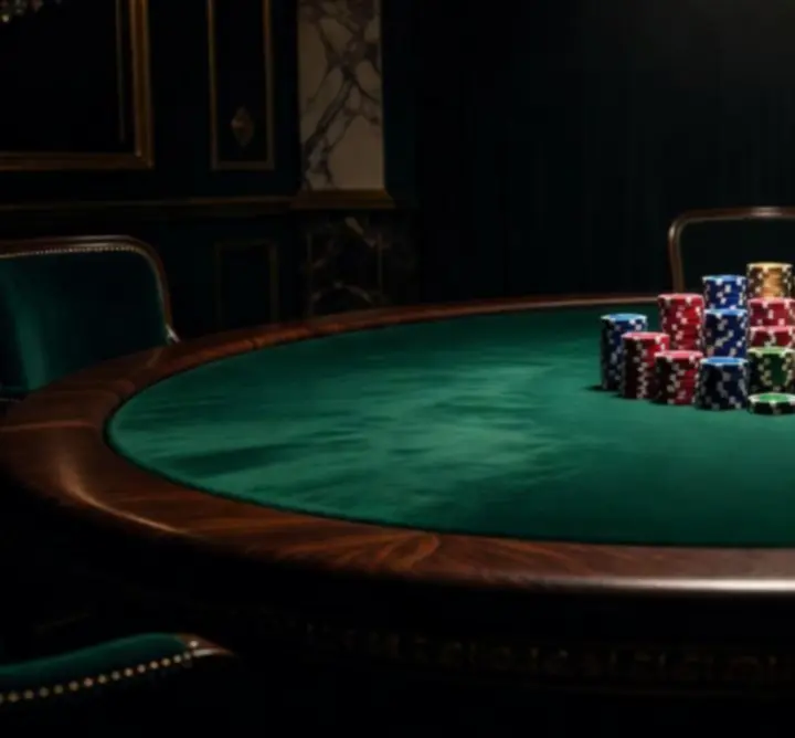 Professional players at an elite live poker tournament