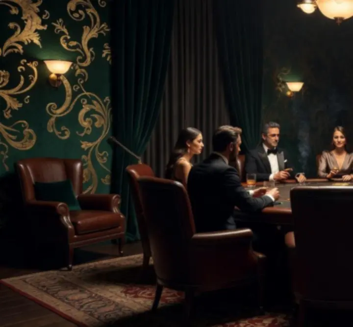 Emerald-toned Private Lounges for Strategic Networking